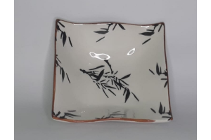 PETISQUEIRA CERAMICA FOLHAS 14CM REF-ERS0106