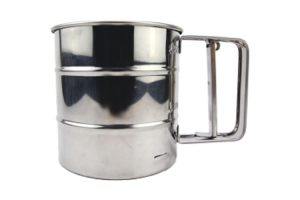 PENEIRA DE FARINHA ACO INOX 10,5X9,5CM (POVILHADOR ) REF-CK3288