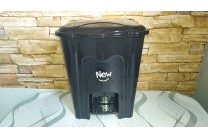 LIXEIRA TOP 10 L PRETA MIL PLASTIC