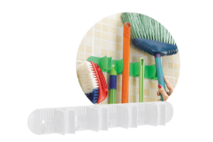 PORTA VASSOURAS C/4 ENCAIXES BRANCO REF-185/B