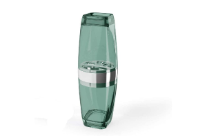 PORTA ESCOVA COM TAMPA PREMIUN VERDE AGUA METALIZADO REF-UZ526-VAMT