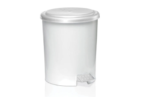 LIXEIRA COM PEDAL 7LTS BRANCO REF-100/B