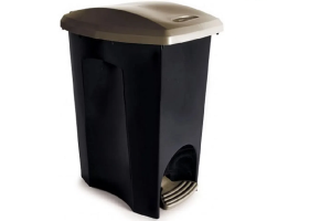 LIXEIRA E-BLACK COM PEDAL 15L REF-3495