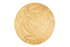 LUGAR AMERICANO DE PLASTICO LEAF DOURADO 38CM REF-1508