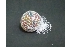 MASSINHA EM GEL C/ REDINHA COLORIDA ( BOLA ANTI STRESS ) REF-EL1202BQ